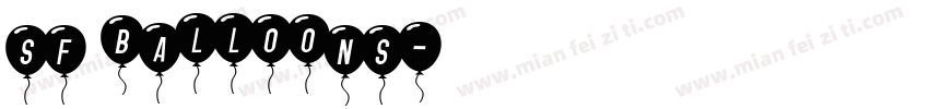 sf balloons字体转换